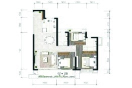 茶花印象3室2厅1厨2卫建面119.00㎡