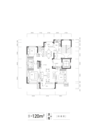 杉杉城3室2厅1厨2卫建面120.00㎡