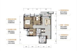 保利雅居乐中央公馆商铺3室2厅1厨1卫建面85.00㎡