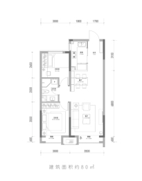 大连·金地城2室2厅1厨1卫建面80.00㎡