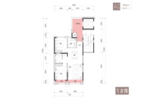 富腾观天下85平米户型图