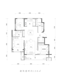 大连·金地城3室2厅1厨2卫建面108.00㎡