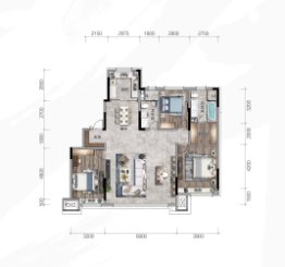 龙湖·云峰原著3室2厅1厨2卫建面165.00㎡