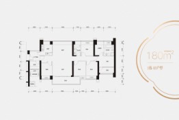 鸿荣源·壹成中心5室2厅1厨2卫建面180.00㎡