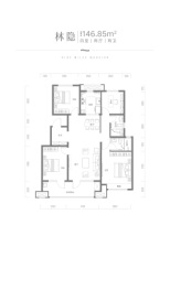 九里元著4室2厅1厨2卫建面146.85㎡