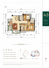 阳光·翡翠学府3室2厅1厨2卫建面81.00㎡