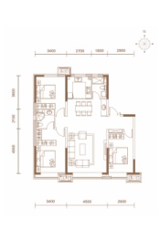 幸福8号院3室2厅1厨2卫建面130.00㎡