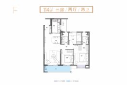 三一科学城三一云谷3室2厅1厨2卫建面114.00㎡