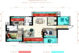 金悦学府4室2厅1厨2卫建面122.06㎡