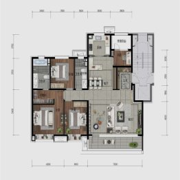 华润置地|昭华里4室2厅1厨2卫建面165.00㎡