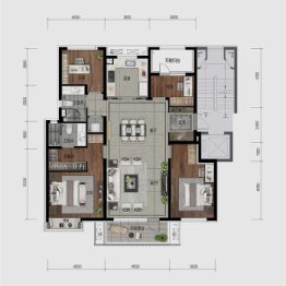 华润置地|昭华里4室2厅1厨2卫建面145.00㎡