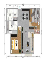 苏杭佳苑3室1厅1厨1卫建面85.00㎡