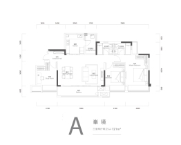 半山悦景3室2厅1厨2卫建面121.00㎡