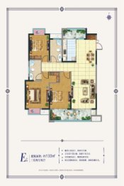 皇廷御苑3室2厅1厨2卫建面133.00㎡