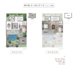 蓝城·春风江南4室2厅1厨3卫建面123.00㎡