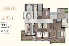 汇鸿景云花园4室2厅4卫建面222.00㎡