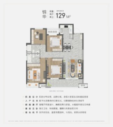 中海华樾4室2厅1厨2卫建面129.00㎡