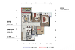 新希望·悦珑湾2室2厅1厨1卫建面78.00㎡