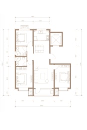 万润壹号3室2厅1厨2卫建面122.00㎡