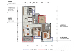 新希望·悦珑湾2室2厅1厨2卫建面88.00㎡