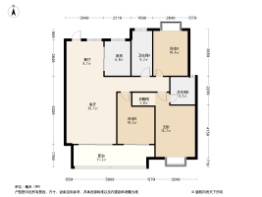 赣江星城3室2厅1厨2卫建面117.00㎡