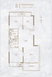 创大·湖畔花园3室2厅1厨1卫建面86.00㎡