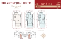 6栋105、110户型图