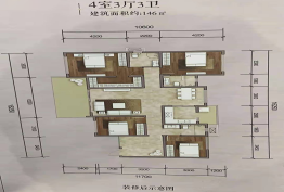 阳光15194室2厅1厨2卫建面146.00㎡