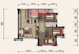 弘阳时光里3室2厅1厨1卫建面81.00㎡