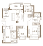 1栋建面100平户型