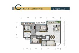 阳光·云溪上3室2厅1厨2卫建面79.00㎡