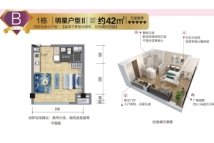 碧桂园·凤凰湾1栋建面42平B户型