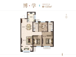 济水学苑3室2厅1厨2卫建面125.00㎡