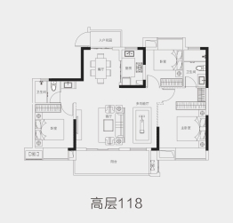 中基·山河天城3室2厅1厨2卫建面118.00㎡