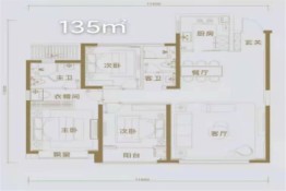 中交·长安里3室2厅1厨2卫建面135.00㎡