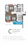 A3号楼建面约119.21平米户型