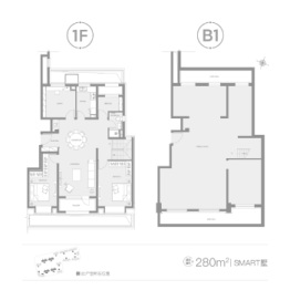 中海寰宇视界SMART墅4室2厅1厨2卫建面280.00㎡