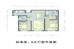 仁恒·公园世纪2室2厅1厨2卫建面114.00㎡