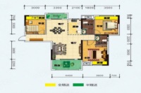 C户型 3室2厅2卫1厨