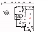 凤怡苑27栋建面89平02户型