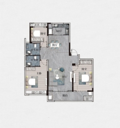 翰林府3室2厅1厨2卫建面132.00㎡