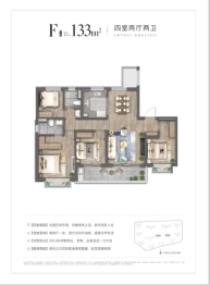 龙光久桦府4室2厅1厨2卫建面115.00㎡