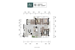 财信城4室2厅1厨2卫建面116.64㎡