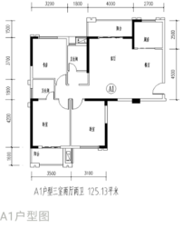 国华锦都3室2厅1厨2卫建面125.00㎡