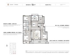 华地奥体公元4室2厅1厨2卫建面136.00㎡