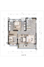 未来之光3室2厅1厨2卫建面115.00㎡