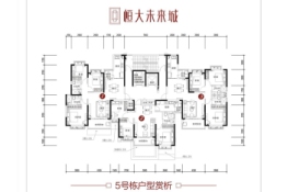 恒大未来城3室2厅1厨2卫建面130.00㎡