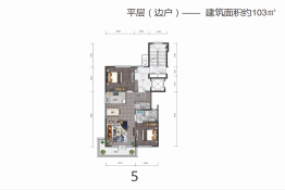 银河国际·君润府2室2厅1厨1卫建面103.00㎡