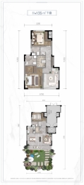 东望府3室2厅1厨3卫建面135.00㎡