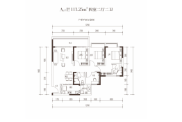 御园丰锦4室2厅1厨2卫建面113.25㎡